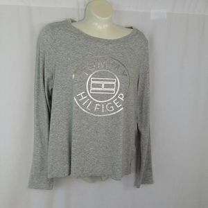 5 For $20.00 SaleTommy Hilfiger Long Sleeve T-Shirt, Medium, Gray/Silver Letters